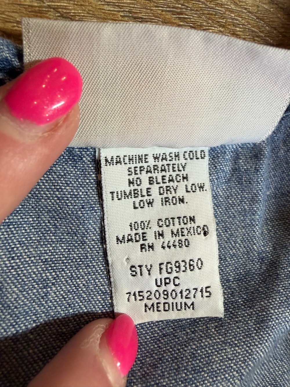 vintage Faded Glory Cottagecore grandmacore boho retro denim dress - Picture 8 of 10